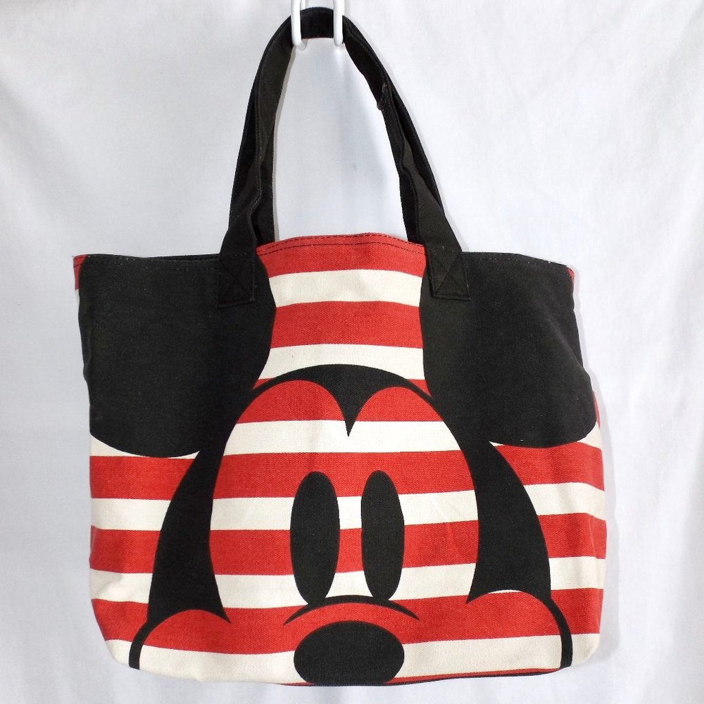 Mickey and Minnie Mouse Large Canvas Tote from the Disney Store, EC